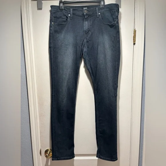 PAIGE LENNOX SLIM Men's Dark Blue Jean Size 34x32 - Picture 2 of 12